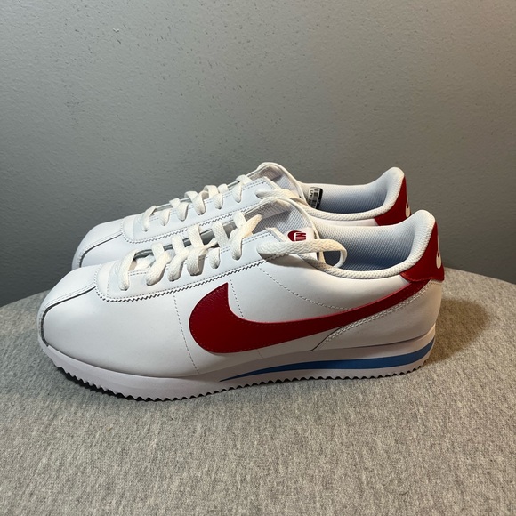 Nike Cortez White Red Varsity Blue Sneaker Men's Shoe Size 10 DM4044-108 - Picture 4 of 11
